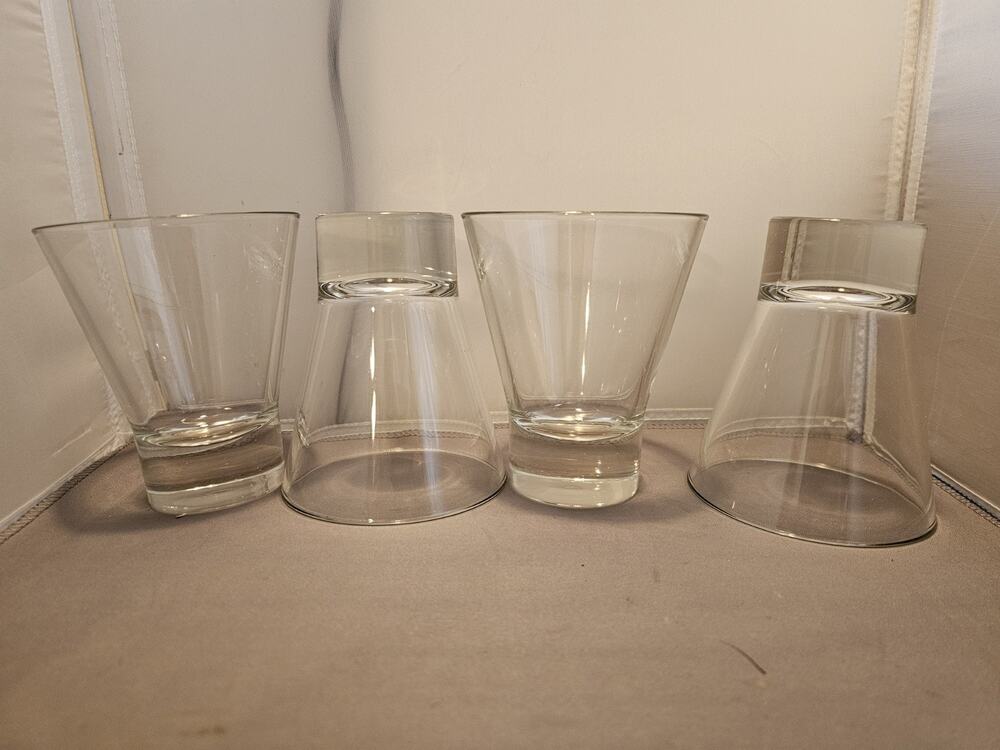 Vintage Set of 4 Libbey 11106520 - 11.8 oz Double Old Fashioned Clear Glasses